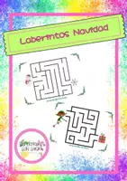 Vista previa - Hojas de trabajo - Laberintos Navidad - Portada