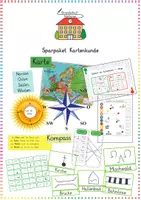 Vorschau - Stationenlernen - Kartenkunde & Orientierung: Sparpaket (Tafelmaterial, Freiarbeit & Rätsel) - Sachunterricht - Kl. 3/4 - Deckblatt