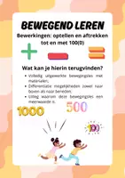 Voorbeeld - Bewegend leren rekenen optellen en aftrekken tot 100(0) - Voorblad