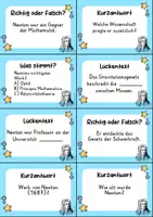 Vorschau - Arbeitsblätter - Isaac Newton MEGABUNDLE Materialpaket - Wissenskartei, Lückentext, Steckbrief, Suchsel, Quizkarten - Seite 3