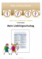 Vorschau - Arbeitsblätter - Mein Lieblingsschultag - Tandembogen - Deckblatt