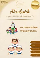 Vorschau - Stundenentwürfe - Sport Unterrichtsentwurf: Pyramidenbau - Deckblatt