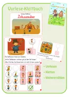 Vorschau - Fördermaterial/Inklusion - Vorlese-Klettbuch: Zirkuszauber - Deckblatt