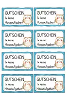Vorschau - Anderer Materialtyp - Eulenklasse: Gutscheine Belohnung Hausaufgaben Motivation - Seite 1