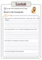 Vorschau - Arbeitsblätter - Leseverständnis - Daniel in der Löwengrube + Lösungen - Seite 3