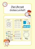 Vorschau - Mal- und Bastelvorlagen - Die Uhrzeit lernen / Umfangreiches Lernheft - Deckblatt
