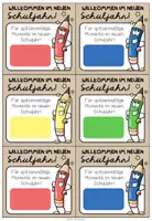 Vorschau - Mal- und Bastelvorlagen - Willkommensgruß / Willkommensgeschenk für den Schulanfang (für Spitzer) - Seite 2