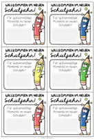 Vorschau - Mal- und Bastelvorlagen - Willkommensgruß / Willkommensgeschenk für den Schulanfang (für Spitzer) - Seite 3
