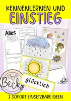 Vorschau - Stundenentwürfe - Kennenlernen, wohlfühlen, wertschätzen (erste Stunden, Rituale) - Deckblatt