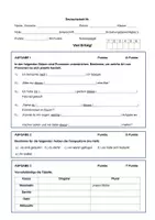 Vorschau - Klassenarbeiten - Klassenarbeit Pronomen, Präpositionen, Kasus, Tempus - Deckblatt
