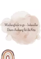 Vorschau - Poster - Wochenglück to go – liebevoller Eltern-Aushang für die Kita - Deckblatt