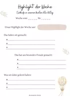Vorschau - Poster - Wochenglück to go – liebevoller Eltern-Aushang für die Kita - Seite 1