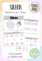 Vorschau - Arbeitsblätter - Silben - Miniheft für die 1. Klasse - Deckblatt