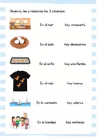 Vista previa - Hojas de trabajo - LECTURA DE FRASES CON EL VERBO HAY. MUESTRA GRATIS - página 1