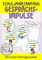 Vorschau - Arbeitsblätter - Gesprächsimpulse zum Schulanfang - Deckblatt