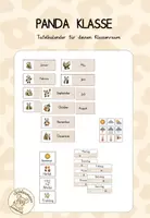 Vorschau - Präsentationen/Tafelbilder - Pandaklasse - Kalender für die Tafel - Deckblatt