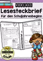 Vorschau - Arbeitsblätter - Lesesteckbrief für die Reflexion von Leseerfahrungen - Deckblatt