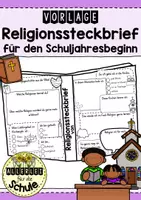 Vorschau - Arbeitsblätter - Religionssteckbrief für den Einstieg in den Religionsunterricht - Deckblatt