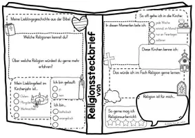 Vorschau - Arbeitsblätter - Religionssteckbrief für den Einstieg in den Religionsunterricht - Seite 1