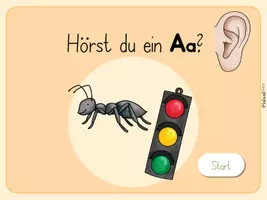 Vorschau - Stationenlernen - Lautschulung - Hörst du ein Aa? - interaktive PDF - Seite 1