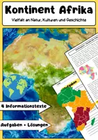 Vorschau - Arbeitsblätter - Afrika Bundle: Geografie, Klima, Wirtschaft, Kultur, Migration, Armut & Südafrika - Seite 1