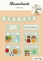 Vorschau - Bildkarten - Klassendienste - Merkkarten (grün) - Deckblatt