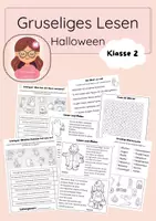 Vorschau - Arbeitsblätter - Lese Arbeitsblätter: Halloween, Klasse 2 - Deckblatt