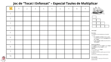 Vista previa - Hojas de trabajo - Tocat i Enfonsat de les Taules de Multiplicar - página 2