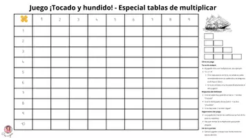 Vista previa - Hojas de trabajo - Tocat i Enfonsat de les Taules de Multiplicar - página 3