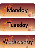 Aperçu - Inclusion - Etiquettes - Days of the Week - Page de couverture
