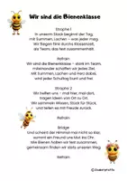 Vorschau - Mal- und Bastelvorlagen - Wir sind die Bienenklasse – Lied, Liedertext & Ausmalbilder - Seite 1