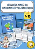 Vorschau - Arbeitsblätter - Gentechnik im Lebensmittelbereich! (Grüne Gentechnik und ihre Ziele, Selbsttest: Wie stehst du zu GVOs in Lebensmitteln? Ist Grüne Gentechnik Fluch oder Segen (Pro und Contra)?) - Deckblatt