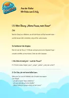 Vorschau - Arbeitsblätter - Mit Ruhe zum Erfolg. 5 Kurzentspannung in der Pause - Deckblatt