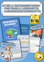 Vorschau - Arbeitsblätter - Aktuelle Ernährungstrends: funktionelle Lebensmittel & Nahrungsergänzungsmittel! (Kategorisierung aktueller Ernährungstrends, Definition, kritische Betrachtung der Sinnhaftigkeit) - Deckblatt