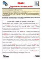Vista previa - Hojas de trabajo - ESSAI – LA GRATUITÉ DES TRANSPORTS PUBLICS (Conjugaison) - página 2
