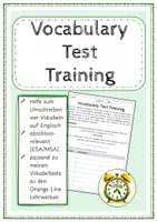 Vorschau - Test - Vocabulary Test Training (Begriffe auf Englisch beschreiben) - Deckblatt