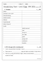 Vorschau - Test - Vocabulary Test - South Africa (Orange Line 5) - Seite 1