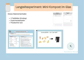 Vorschau - Arbeitsblätter - Langzeitexperiment: Mini-Kompost im Glas (+ Protokoll) - Deckblatt