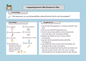 Vorschau - Arbeitsblätter - Langzeitexperiment: Mini-Kompost im Glas (+ Protokoll) - Seite 1
