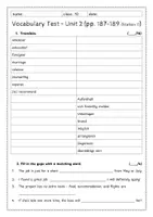 Vorschau - Test - Vocabulary Test - India (Orange Line 6) - Seite 1