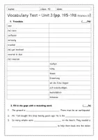 Vorschau - Test - Vocabulary Test - New Zealand (Orange Line 6) - Seite 1