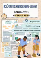 Vorschau - Unterrichtsreihen - Küchenreinigung - Arbeitsblätter und Aufgabenkarten - Deckblatt