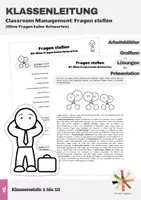 Vorschau - Arbeitsblätter - Klassenleitung: Classroom Management - Fragen stellen (Ohne Fragen keine Antworten) - Deckblatt