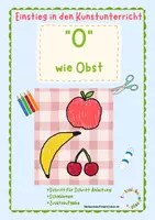 Vorschau - Mal- und Bastelvorlagen - Einstieg in den Kunstunterricht: "O" wie Obst - Deckblatt