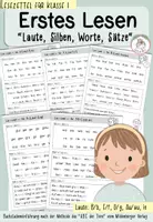 Vorschau - Arbeitsblätter - Erstes Lesen "Laute, Silben, Worte, Sätze" – Lesezettel 6-10 - Deckblatt