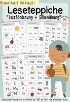 Vorschau - Arbeitsblätter - Gesamtpaket Leseteppiche - "Leseförderung + Silbenübung" - Deckblatt