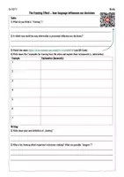 Vorschau - Arbeitsblätter - AB The Framing Effect - language and decisions - Deckblatt