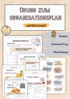 Vorschau - Unterrichtsreihen - Übung zum Organisationsplan mit Rezepten - Deckblatt