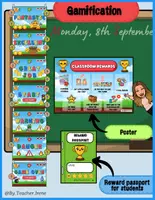 Vista previa - Juegos / Gamificación - Gamificación del comportamiento: Pack de 3 narrativas (piratas, estrellas y espacio). Español-Inglés - Portada