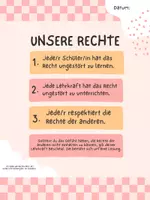 Vorschau - Merkblätter - Unsere Rechte im Klassenzimmer - Deckblatt